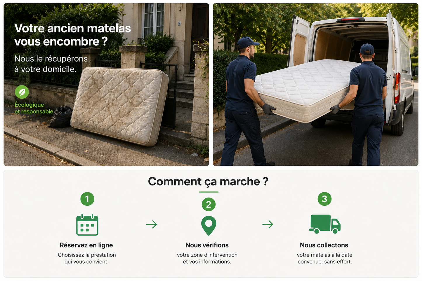 Enlèvement de matelas à domicile