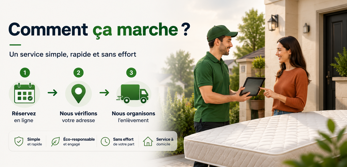 Collecte de matelas à domicile partout en France