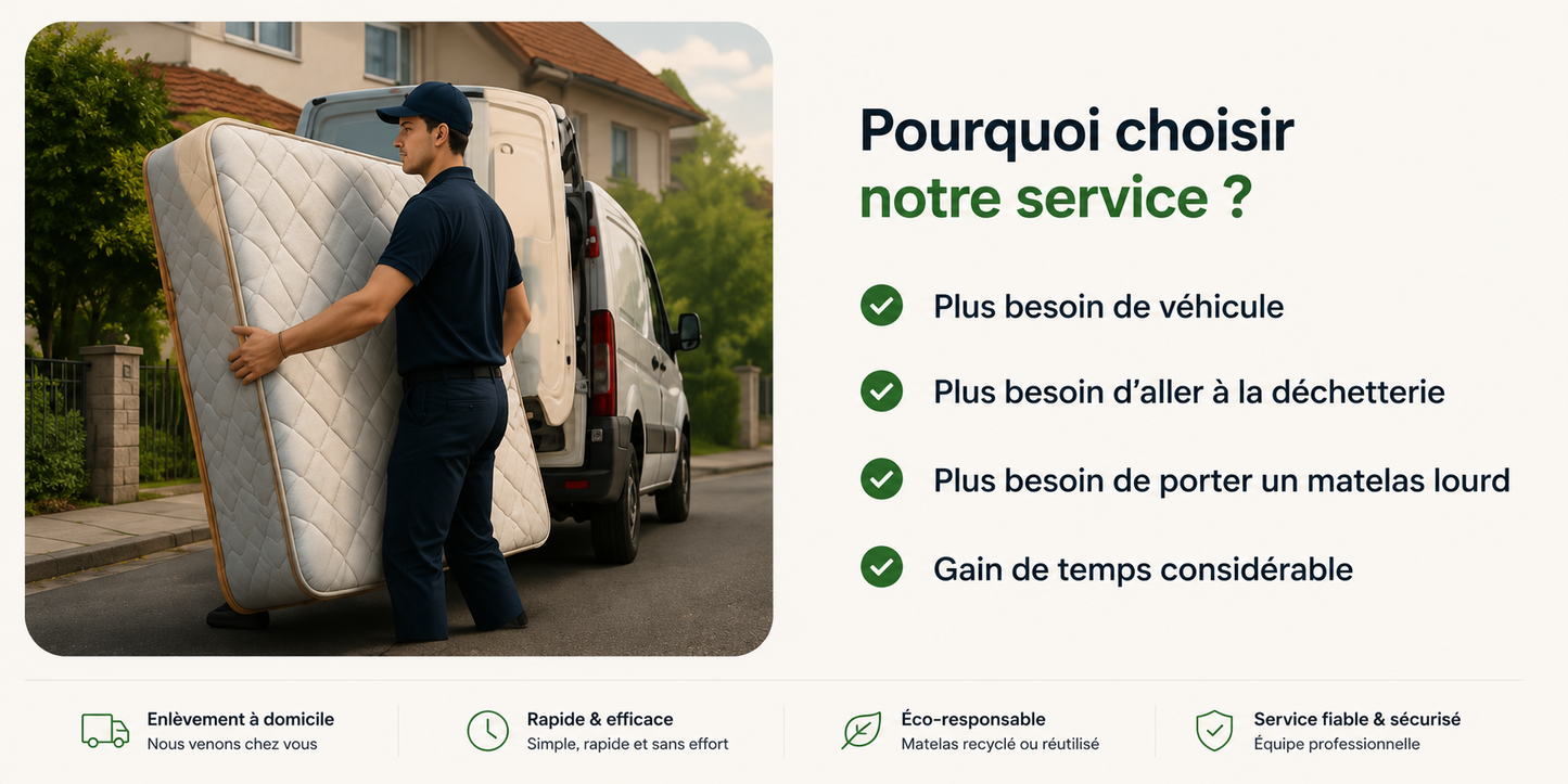 Collecte de matelas à domicile partout en France